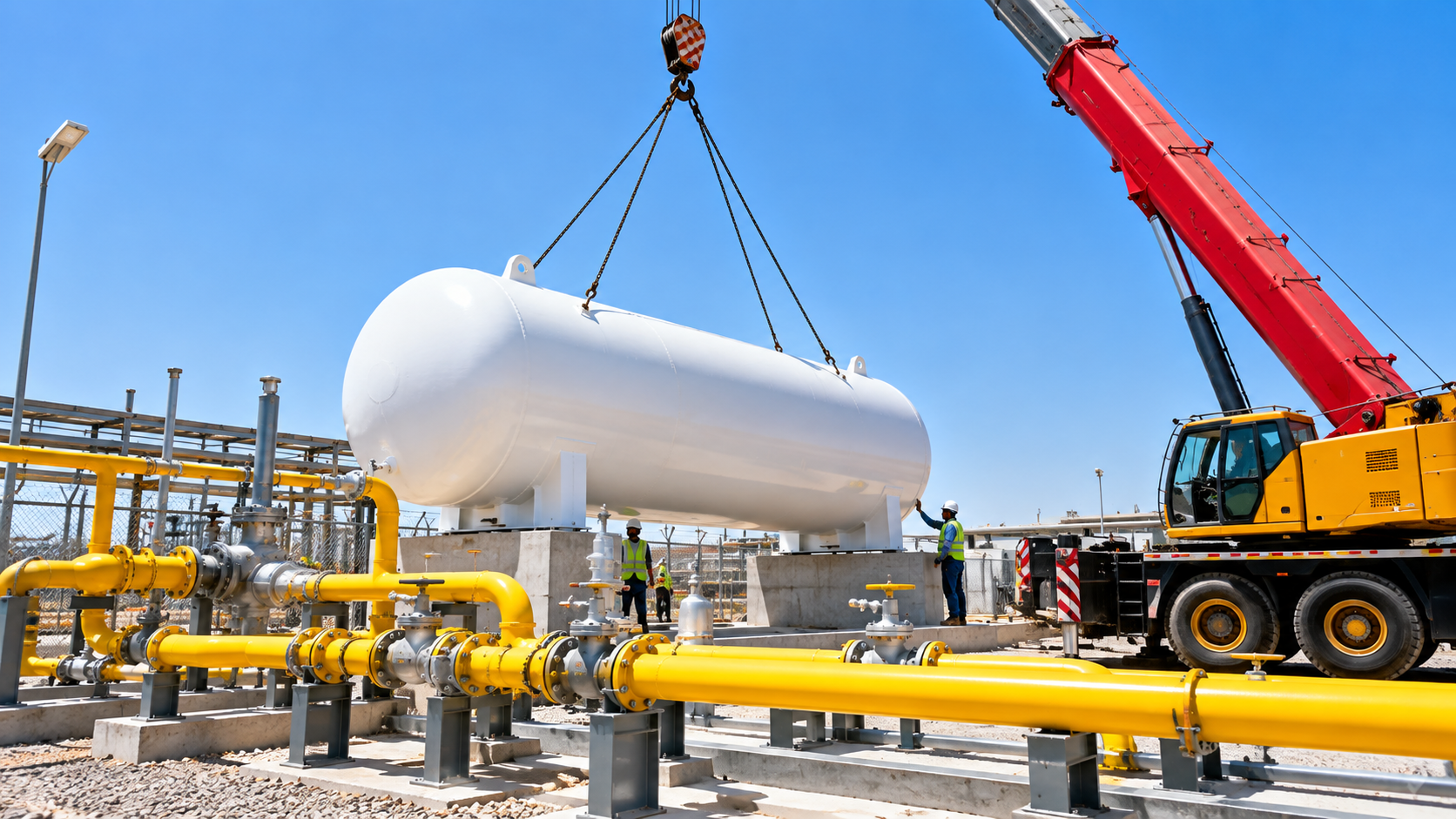 LPG regulator station installation Jubail Dammam by Manarat Al Saha
