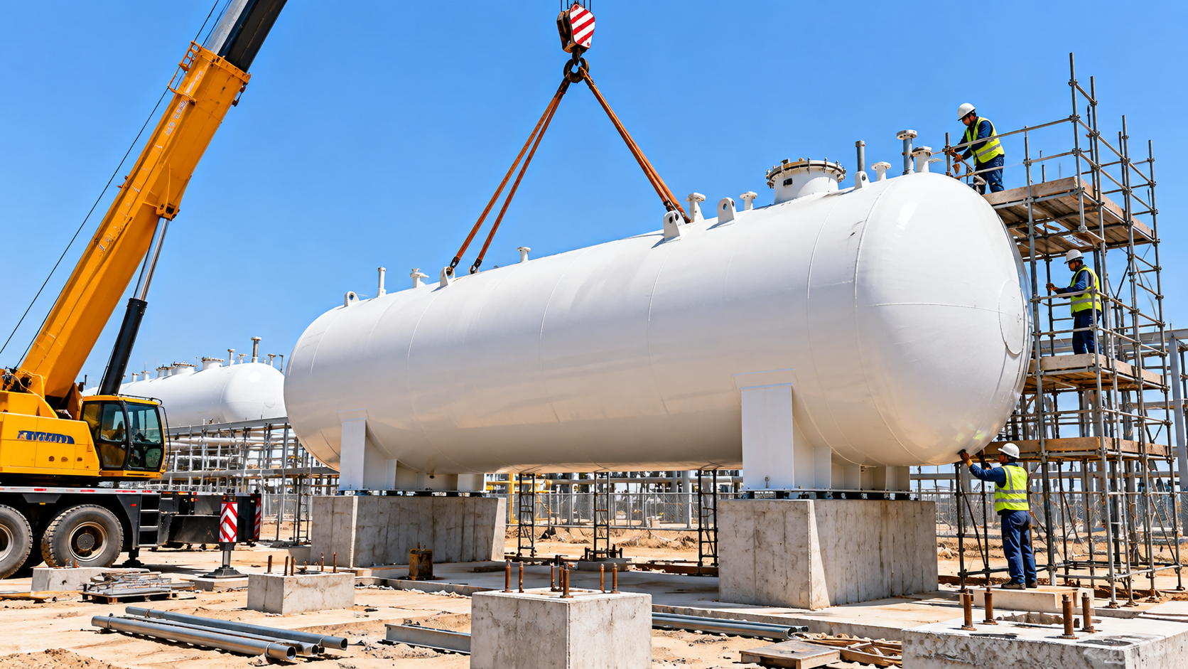 LPG elliptical tank fabrication workshop Jubail Dammam